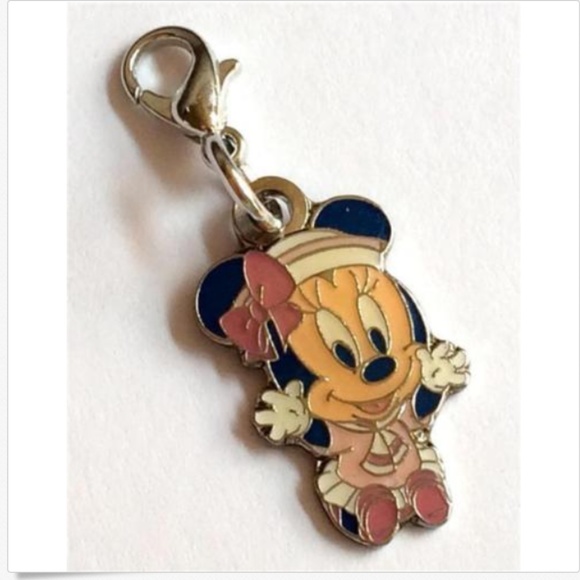 Disney Minnie Mouse Charm Clip Bracelet ZipperPull - Picture 2 of 9